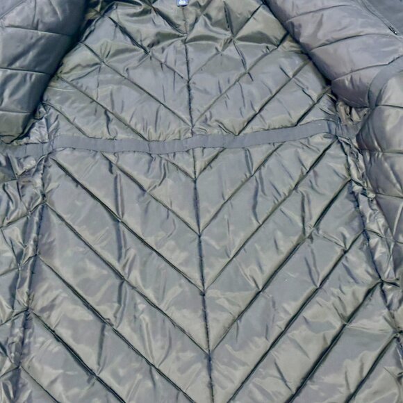 ~~Lands End Blue Stadium Hooded Long Coat Full Zip Womens Size L/P, 14/16 - Picture 6 of 8
